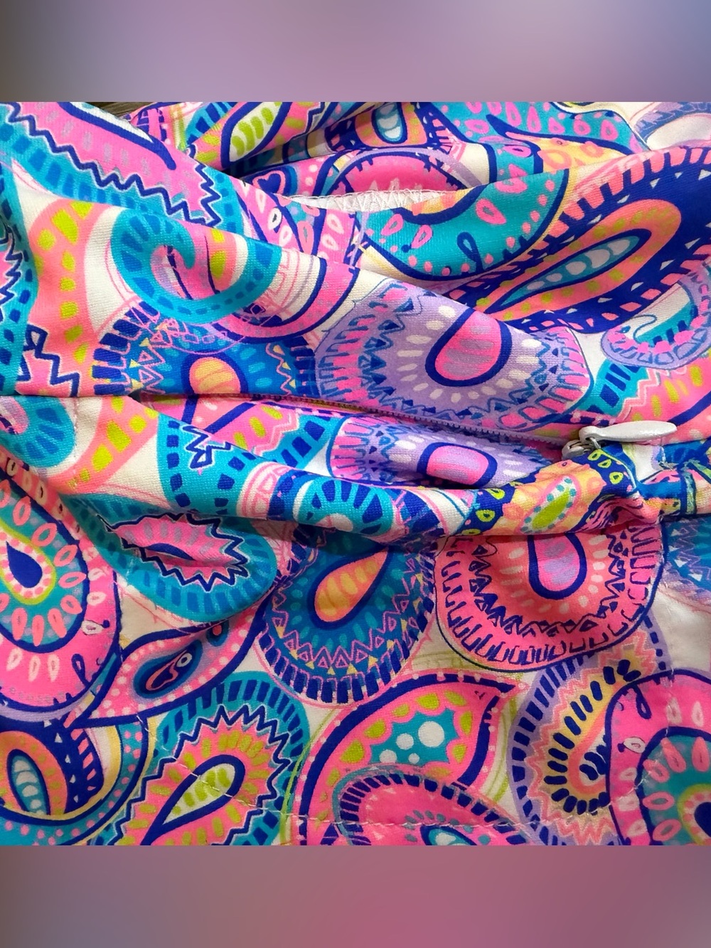 Lulu-B Bright Paisley Skort Skirt Size Large - Picture 11 of 16